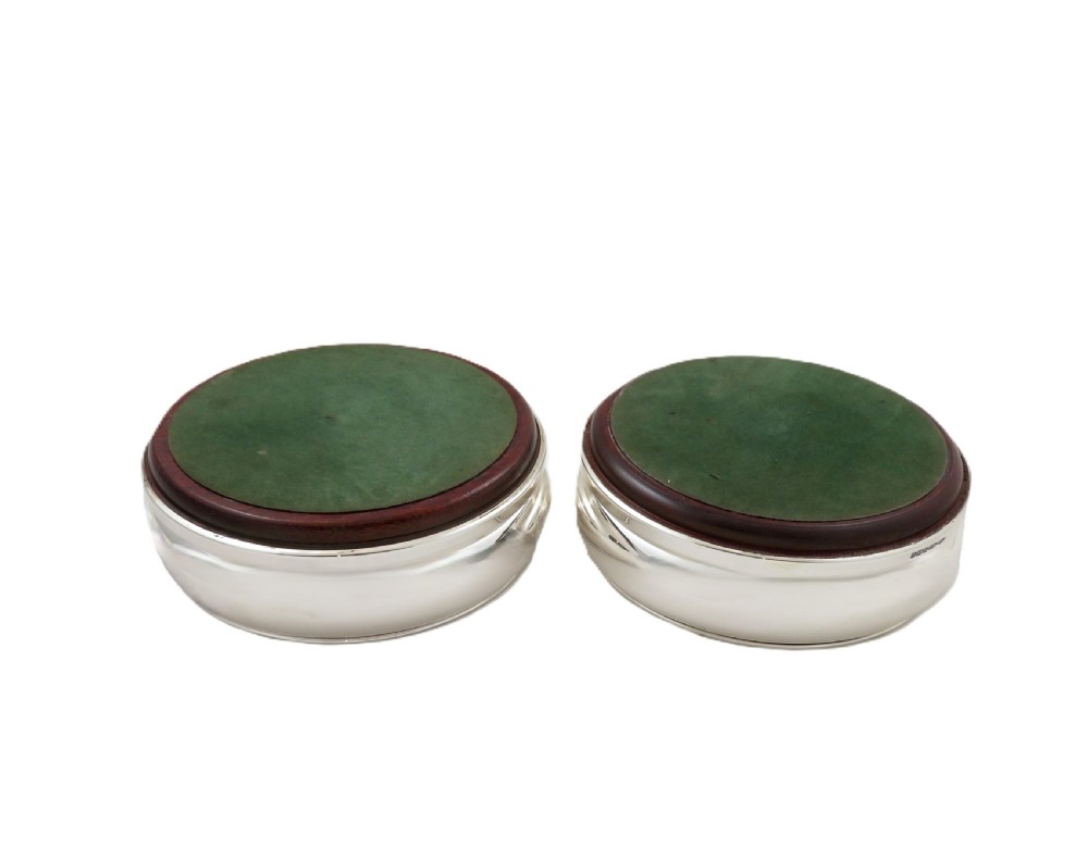 Pair of Vintage Sterling Silver Wine / Champagne Coasters View VI