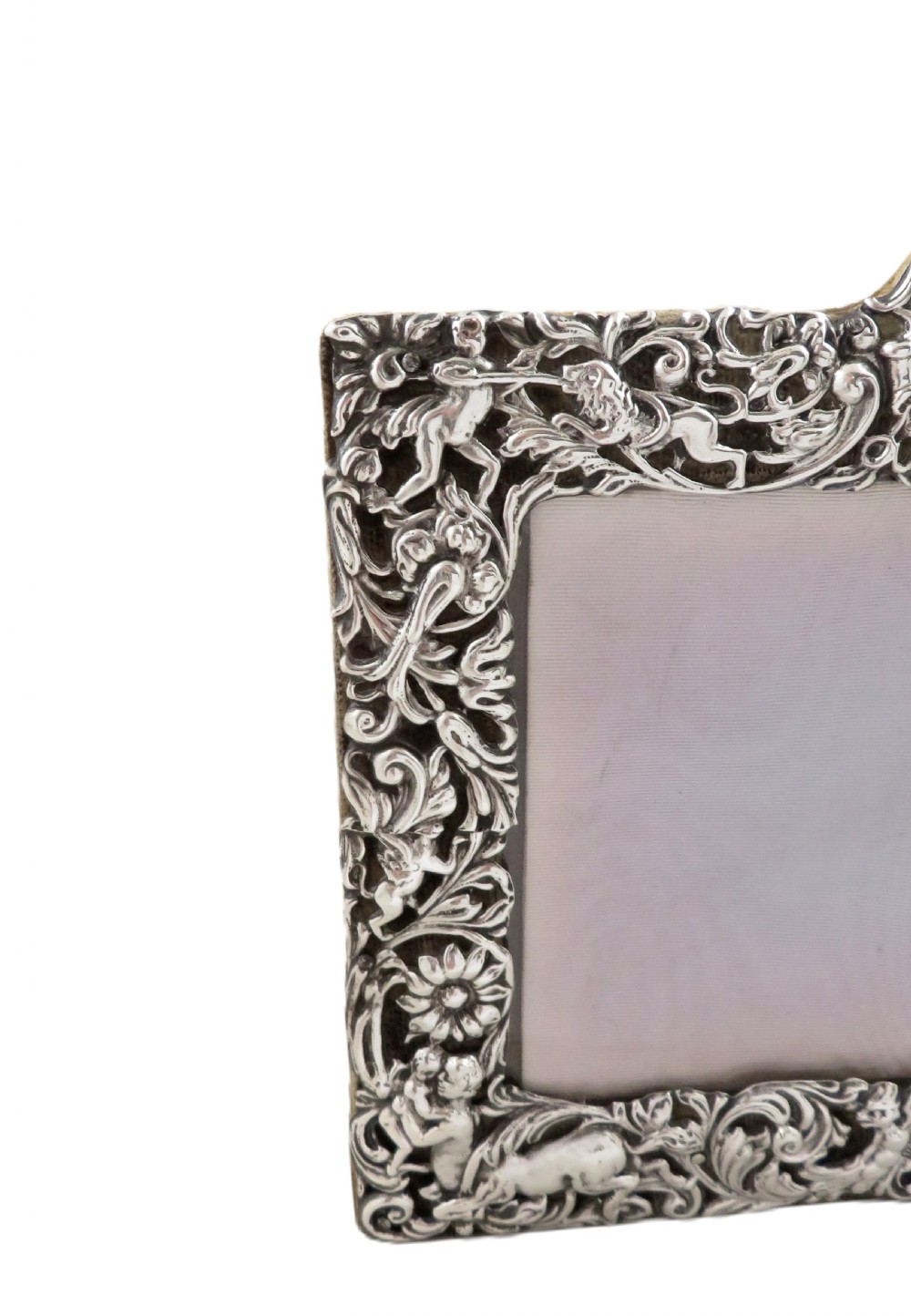 Antique Victorian Sterling Silver Landscape Frame 1898 View V