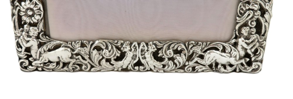 Antique Victorian Sterling Silver Landscape Frame 1898 View VIII