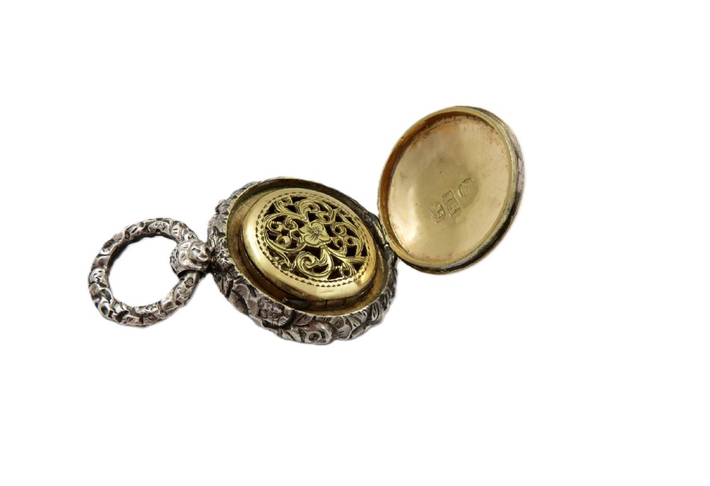 Antique Georgian Sterling Silver Vinaigrette 1821 View VI