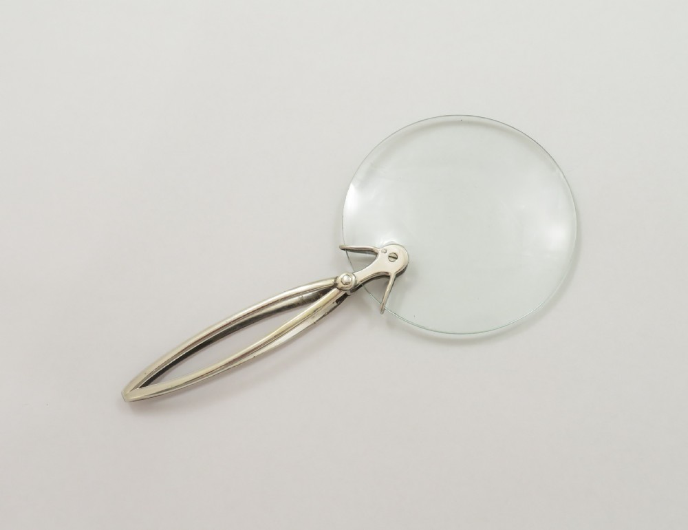 Antique Edwardian Sterling Silver Folding Magnifying Glass 1904 View III