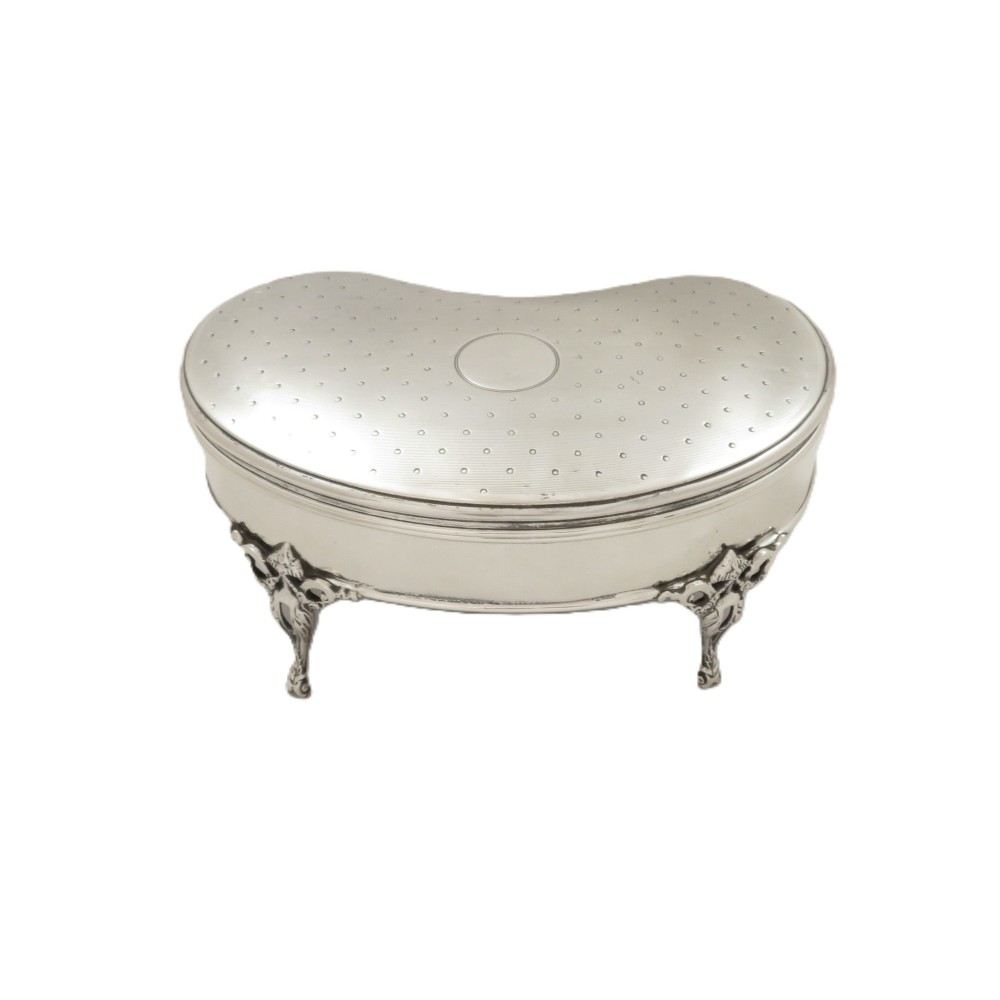 Antique George V Sterling Silver Trinket Box on Legs 1911