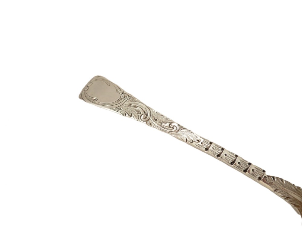 Pair of Antique Victorian Sterling Silver Berry Spoons in Case 1855 View VII