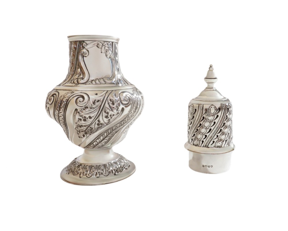 Antique Victorian Sterling Silver Sugar Shaker / Caster 1888 View VI