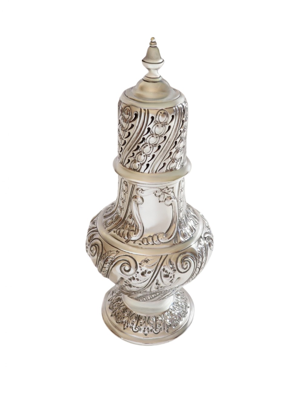 Antique Victorian Sterling Silver Sugar Shaker / Caster 1888 View VII