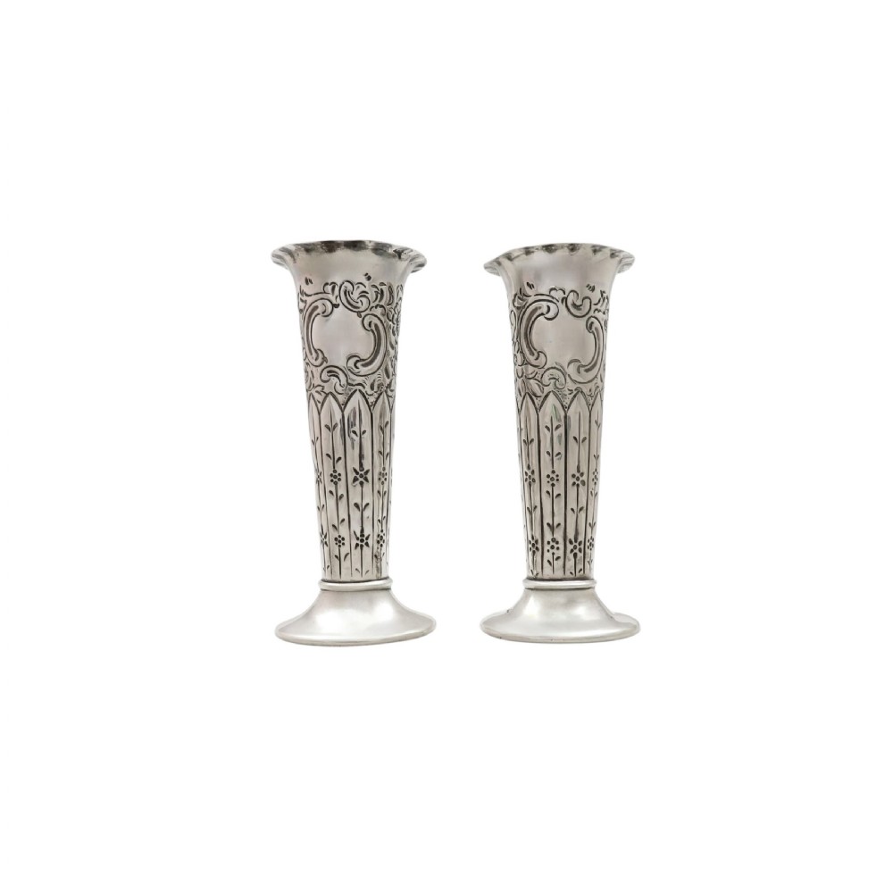 Pair of Antique Victorian Sterling Silver 4 1/2
