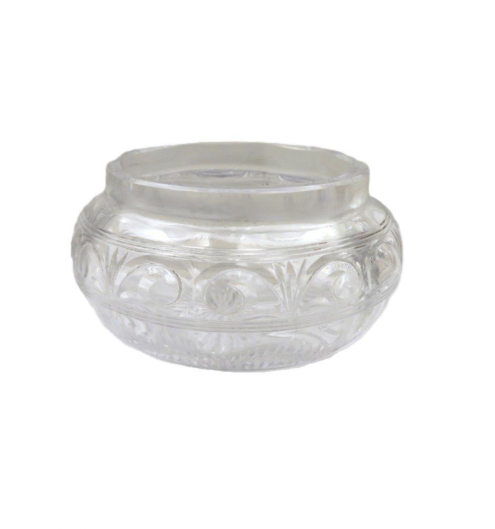 Antique Sterling Silver & Blue Enamel Vanity Jar 1925 View VIII
