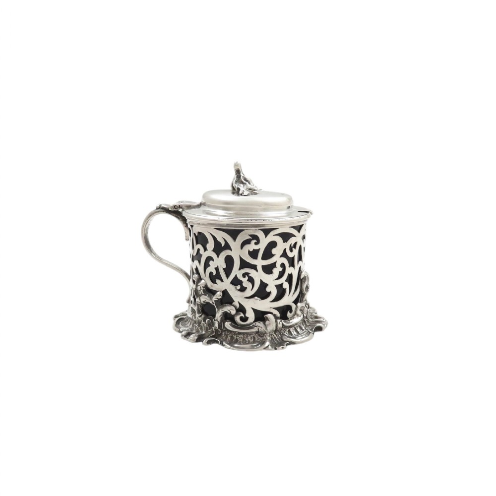 Antique Victorian Sterling Silver Mustard Pot 1847