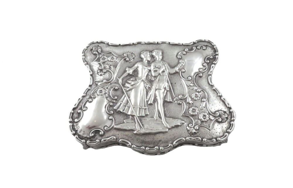Antique Edwardian Sterling Silver Trinket Box 1908 View IV