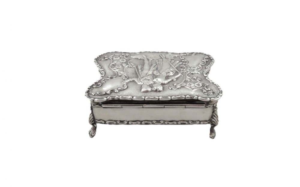 Antique Edwardian Sterling Silver Trinket Box 1908 View VII