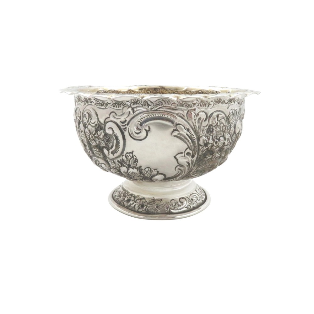 Antique Late Victorian Sterling Silver Bowl 1900