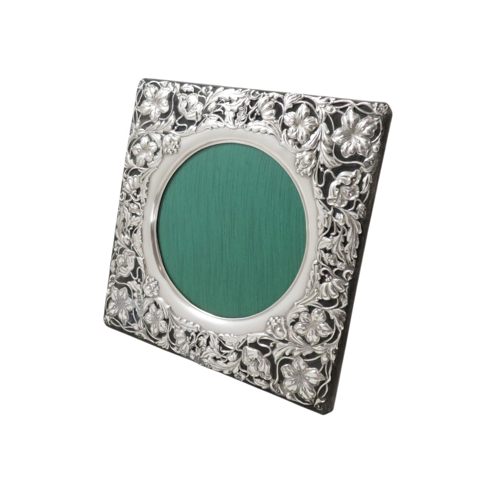 Antique Art Nouveau Sterling Silver Photo Frame 1901