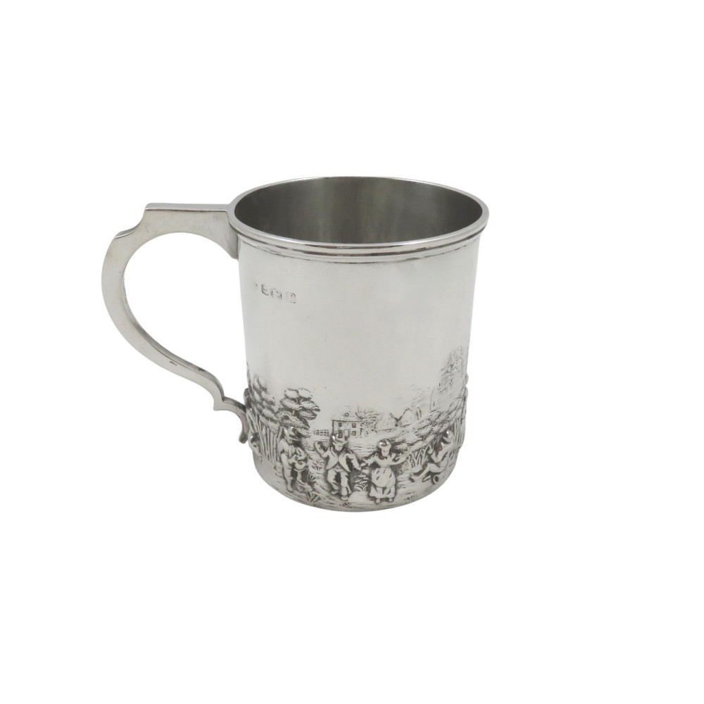 Antique George V Sterling Silver Christening Mug / Tankard 1916