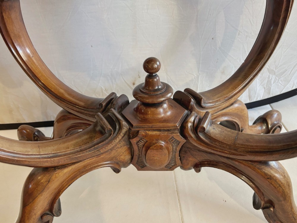 Early Victorian  Serpentine shaped rosewood card table View V