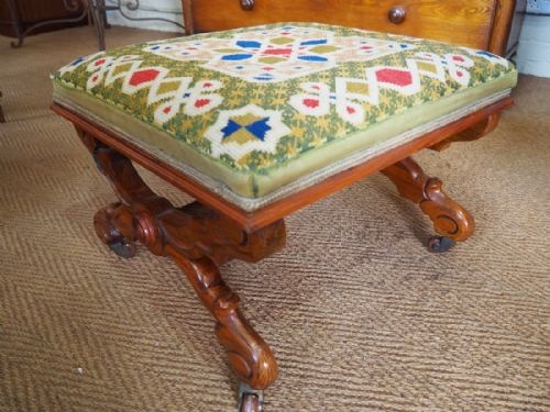 Victorian Walnut Stool