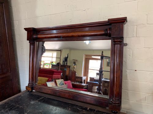William IV Mahogany Overmantle Mirror