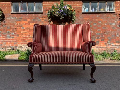 Late Victorian Wingback Sofa by Strahan of Dublin