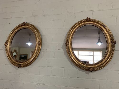 Pair of Small Nineteenth Century Gilt Mirrors