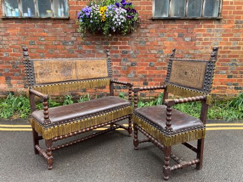 South European Sofa and Armchair