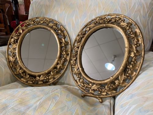 Pair of Small Gilt Mirrors