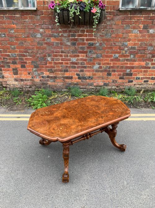 Victorian Figured Walnut Coffee Table