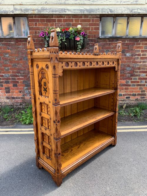 Reformed Gothic Oak Bookcase