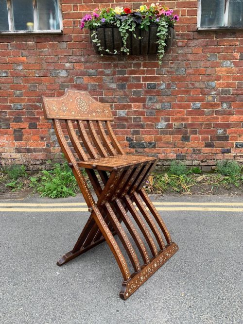 Folding Inlaid Chair from the Levant