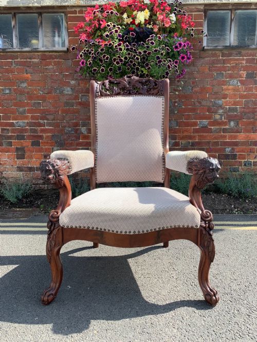 Nineteenth Century Mahogany Library Armchair