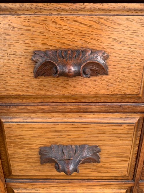 VICTORIAN OAK WELLINGTON CHEST - ADDITIONAL PHOTO 1