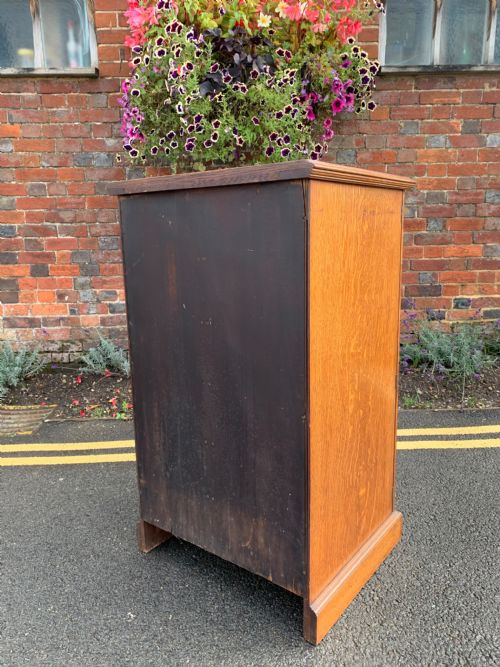 VICTORIAN OAK WELLINGTON CHEST - ADDITIONAL PHOTO 6