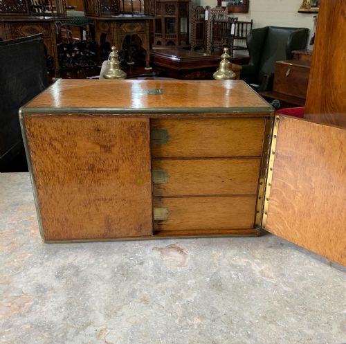 Victorian Oak Table Cabinet Humidor