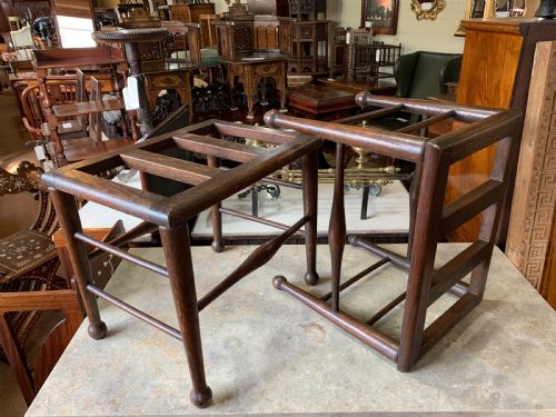 Pair of Oak Luggage Stands