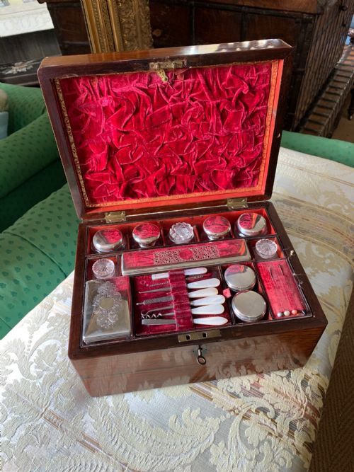 Victorian Rosewood Vanity Box