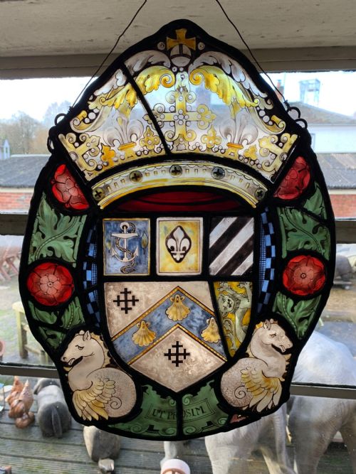 Heraldic Stained Glass Panel