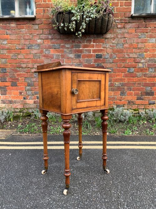 Early Victorian Walnut Bedside Cupboard