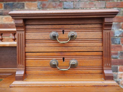 VICTORIAN WALNUT DESK BY MAPLES - ADDITIONAL PHOTO 2