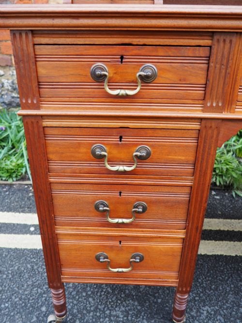 VICTORIAN WALNUT DESK BY MAPLES - ADDITIONAL PHOTO 5
