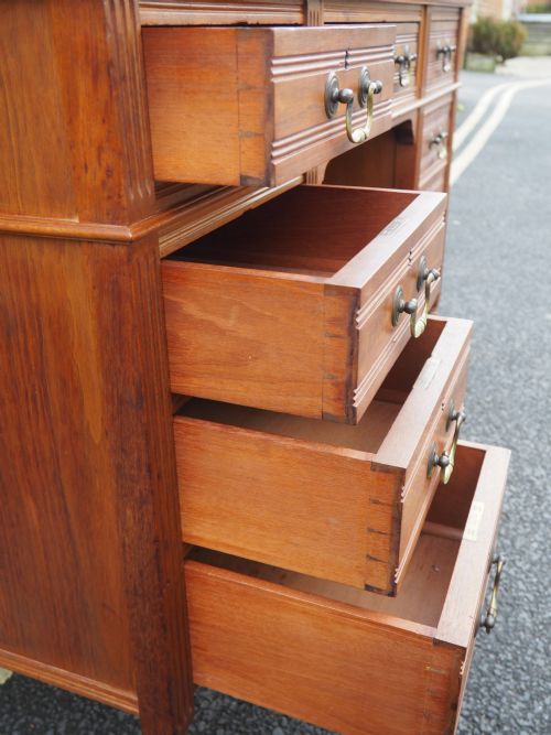 VICTORIAN WALNUT DESK BY MAPLES - ADDITIONAL PHOTO 6