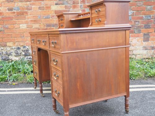 VICTORIAN WALNUT DESK BY MAPLES - ADDITIONAL PHOTO 12