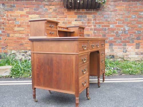 VICTORIAN WALNUT DESK BY MAPLES - ADDITIONAL PHOTO 14