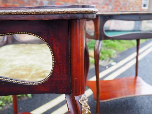 PAIR OF MAHOGANY BIJOUTERIE TABLES - ADDITIONAL PHOTO 1