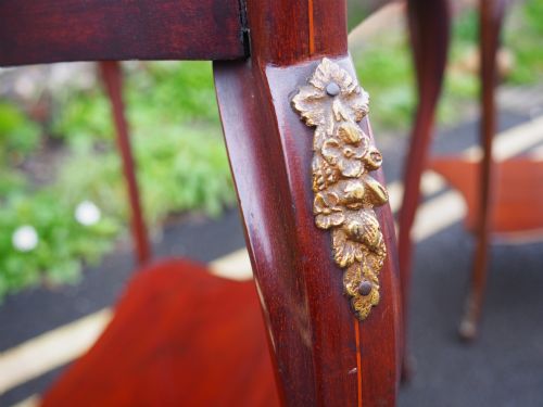 PAIR OF MAHOGANY BIJOUTERIE TABLES - ADDITIONAL PHOTO 3