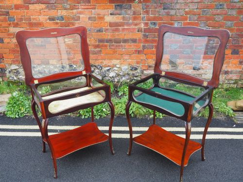 PAIR OF MAHOGANY BIJOUTERIE TABLES - ADDITIONAL PHOTO 4