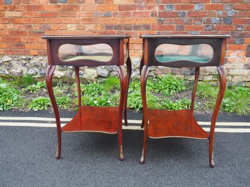 PAIR OF MAHOGANY BIJOUTERIE TABLES - ADDITIONAL PHOTO 5