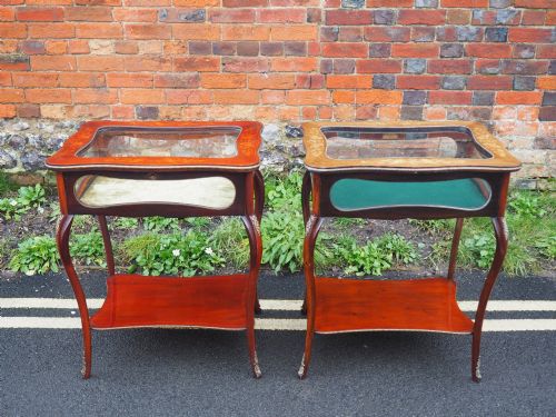 PAIR OF MAHOGANY BIJOUTERIE TABLES - ADDITIONAL PHOTO 6