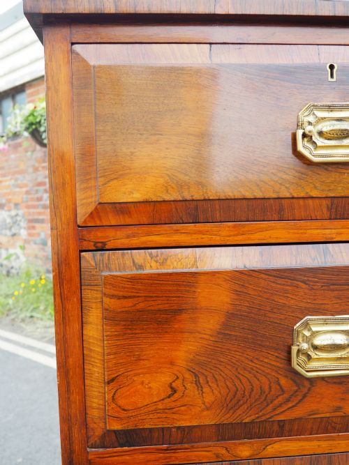 VICTORIAN ROSEWOOD CHEST OF DRAWERS - ADDITIONAL PHOTO 8
