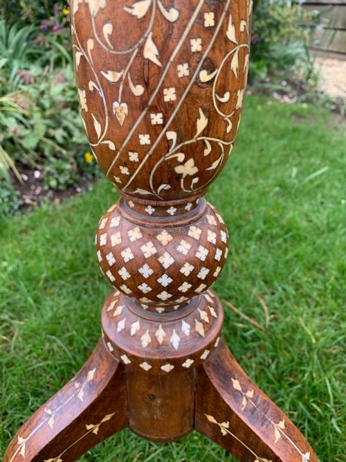 HOSHIARPUR INLAID PEDESTAL TABLE - ADDITIONAL PHOTO 2