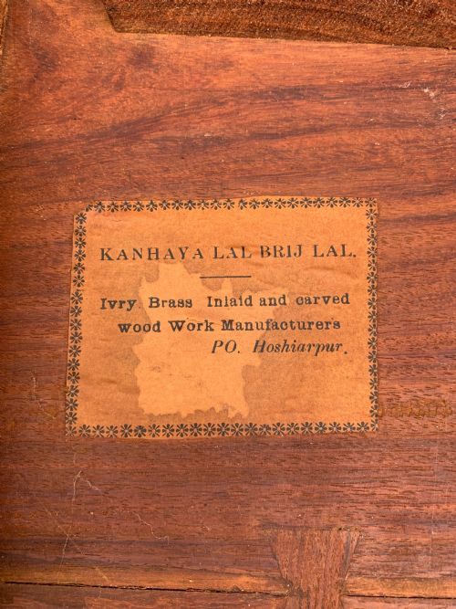HOSHIARPUR INLAID PEDESTAL TABLE - ADDITIONAL PHOTO 4