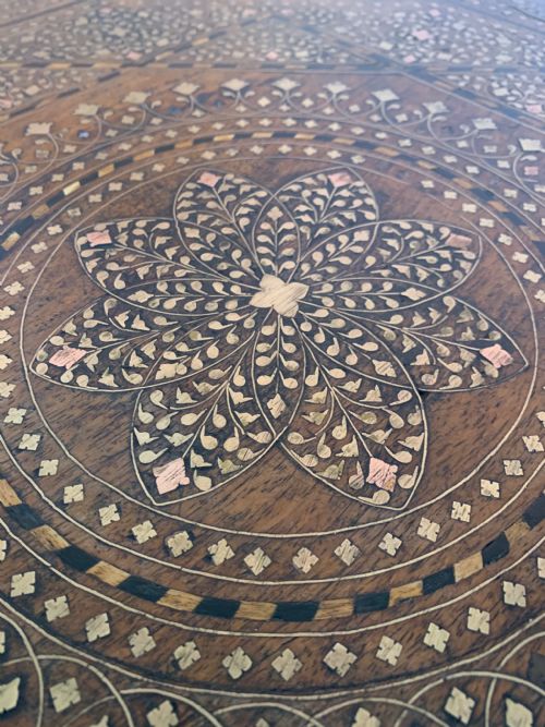 ANTIQUE INLAID HOSHIARPUR TABLE - ADDITIONAL PHOTO 7
