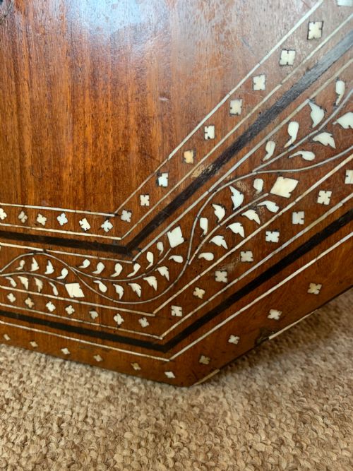 ANTIQUE INLAID HOSHIARPUR TABLE - ADDITIONAL PHOTO 2